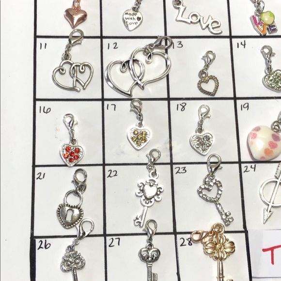 DC-#8.  4X Birthstones Locket Dangle Charms - Picture 6 of 8
